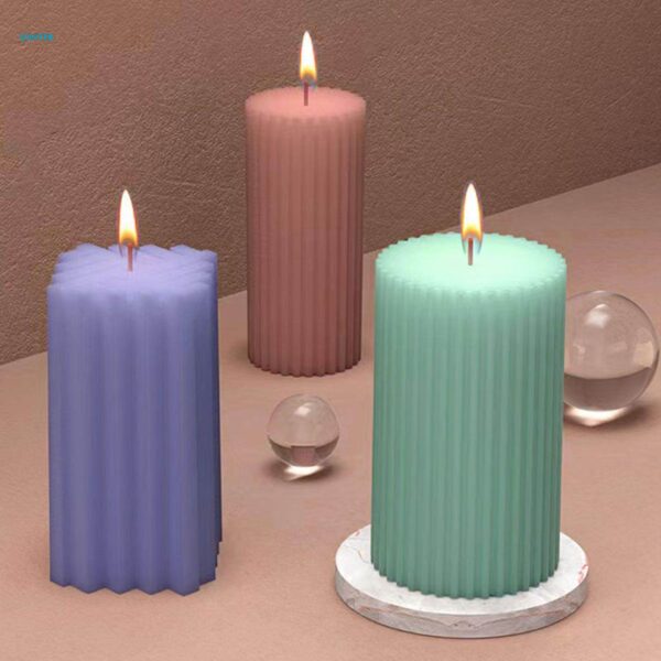 1PC Pillar Round Square Candle