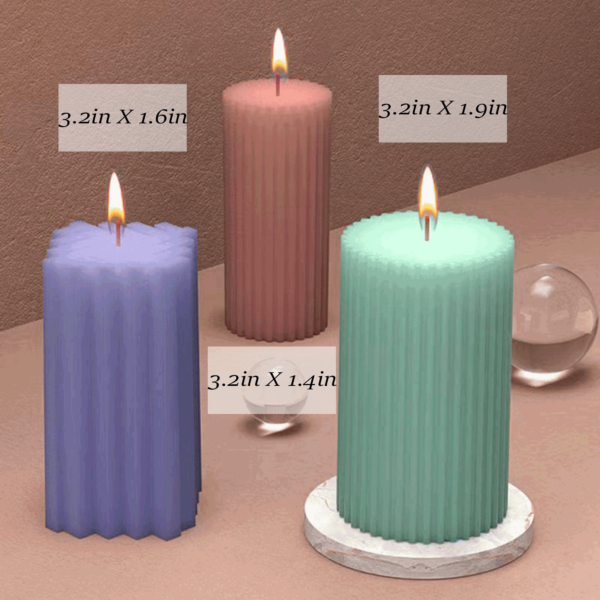 1PC Pillar Round Square Candle