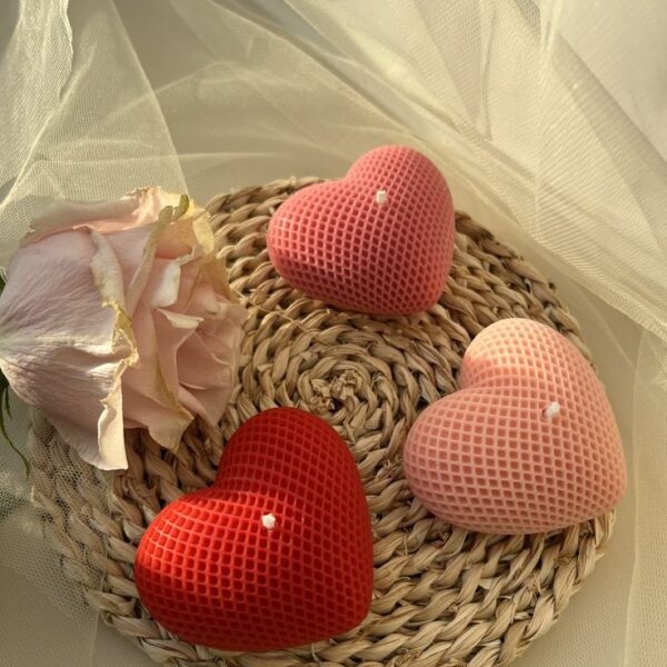 2Pcs Small Heart Candles