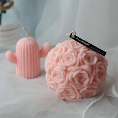 Big Rose Flower Candle