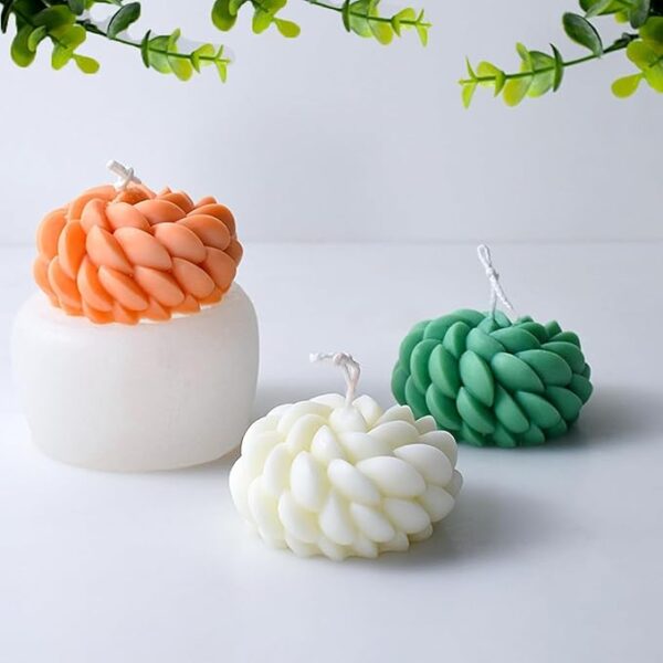 3D Round Flower Candle