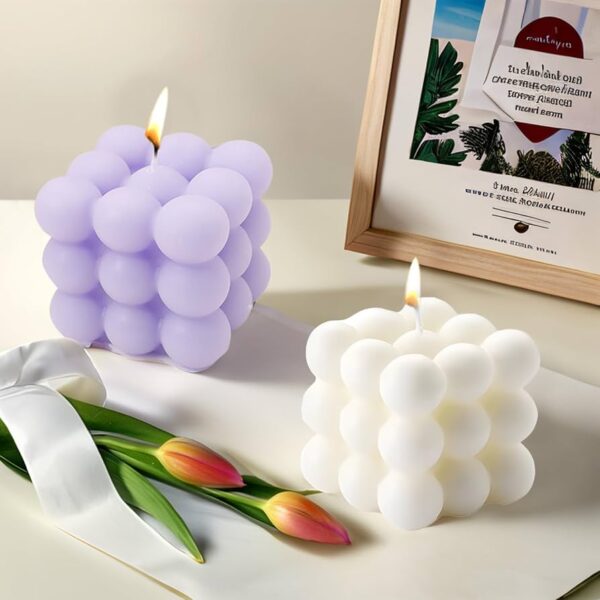 1PC Large Bubble Cube Candle