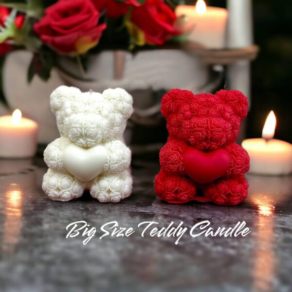 Rose Bear Candle