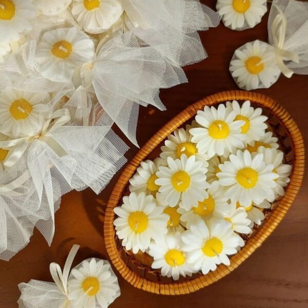 2 Pack Daisy Flower Candles