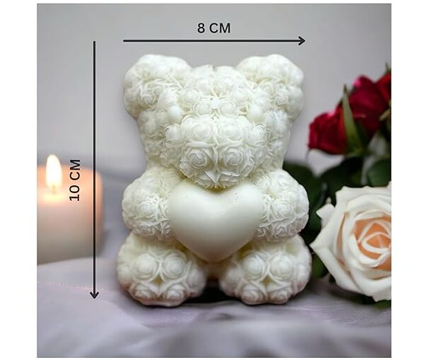 Rose Bear Candle