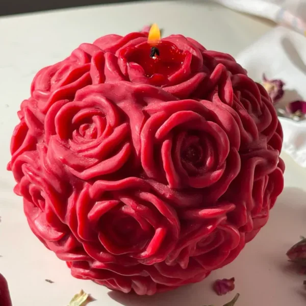 Big Rose Flower Candle