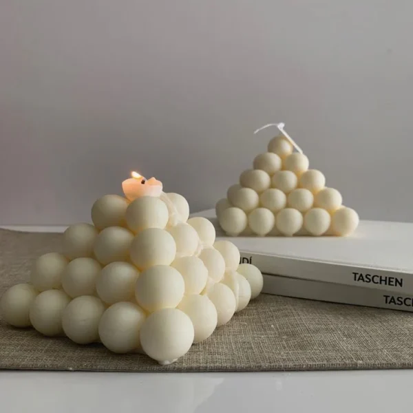 Mountain Pyramid Bubble Candles