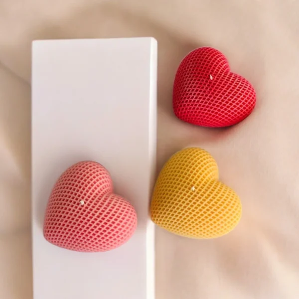 2Pcs Small Heart Candles