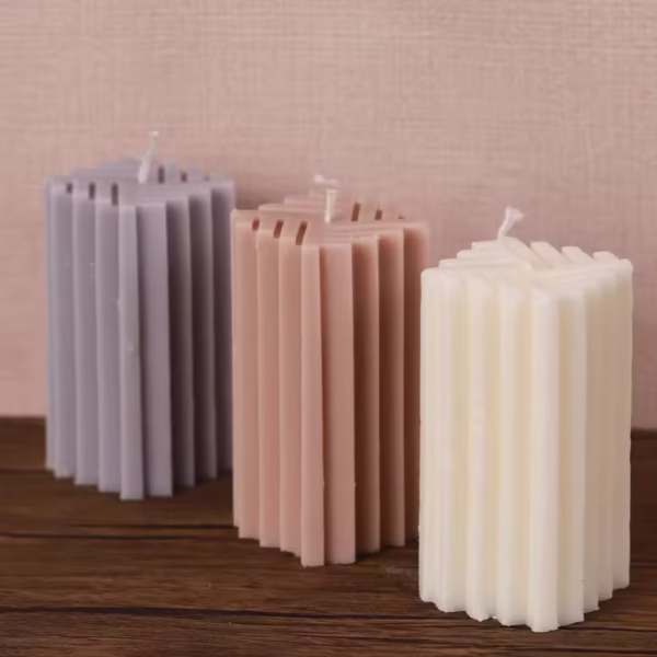 1PC Pillar Round Square Candle