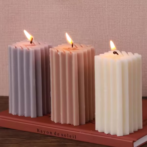 1PC Pillar Round Square Candle