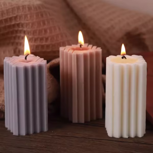 1PC Pillar Round Square Candle