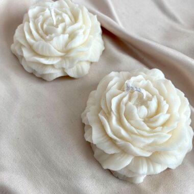 2 Pack Large Peony Candles