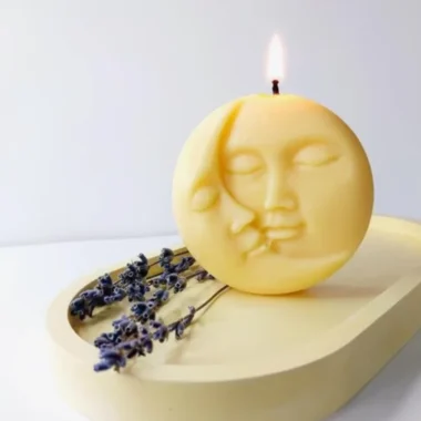 Moon Sun Face Candles