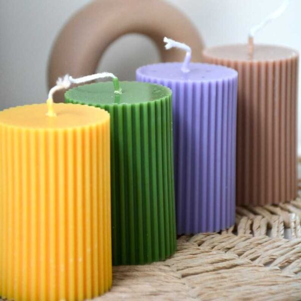 1PC Pillar Round Square Candle