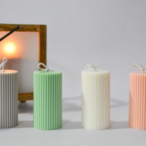 1PC Pillar Round Square Candle