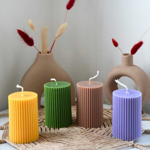 1PC Pillar Round Square Candle