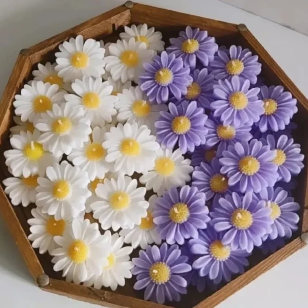 2 Pack Daisy Flower Candles