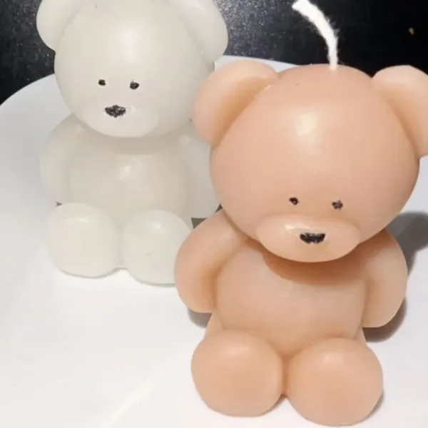 2Pack Cute Teddy Bear Candles