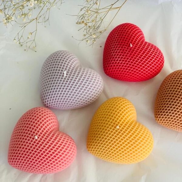 2Pcs Small Heart Candles