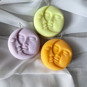 Moon Sun Face Candles