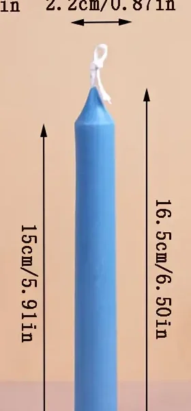 2Pack 16.5cm Cylindrical Candle