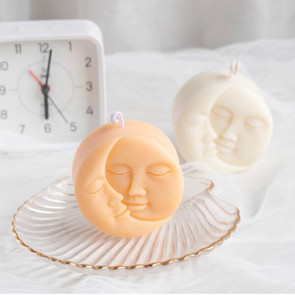 Moon Sun Face Candles