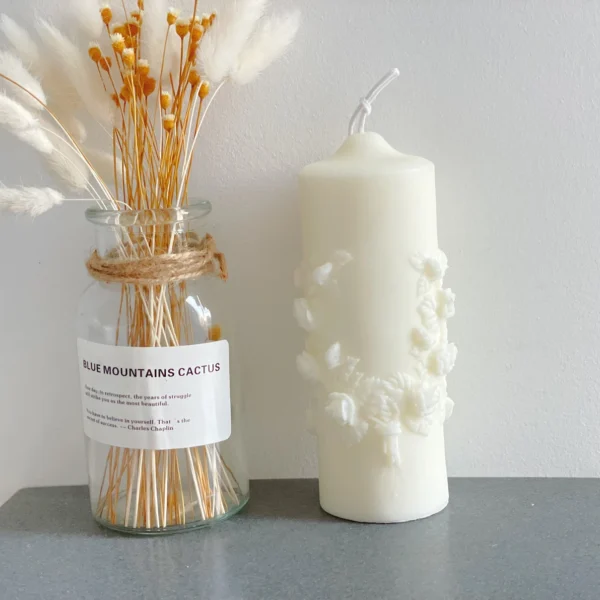 Rose Bouquet Pillar Scented Candles