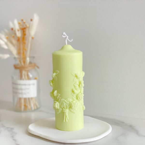 Rose Bouquet Pillar Scented Candles