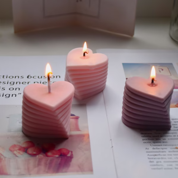 Rotating Layers Heart Candle