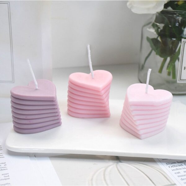 Rotating Layers Heart Candle