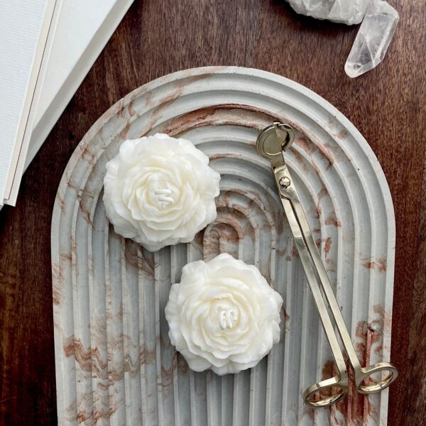 2 Pack Large Peony Candles