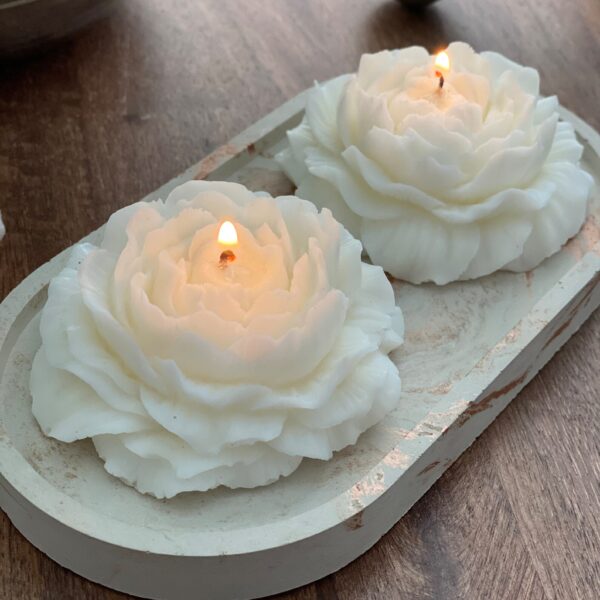 2 Pack Large Peony Candles