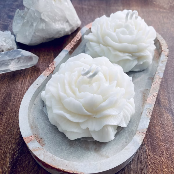 2 Pack Large Peony Candles