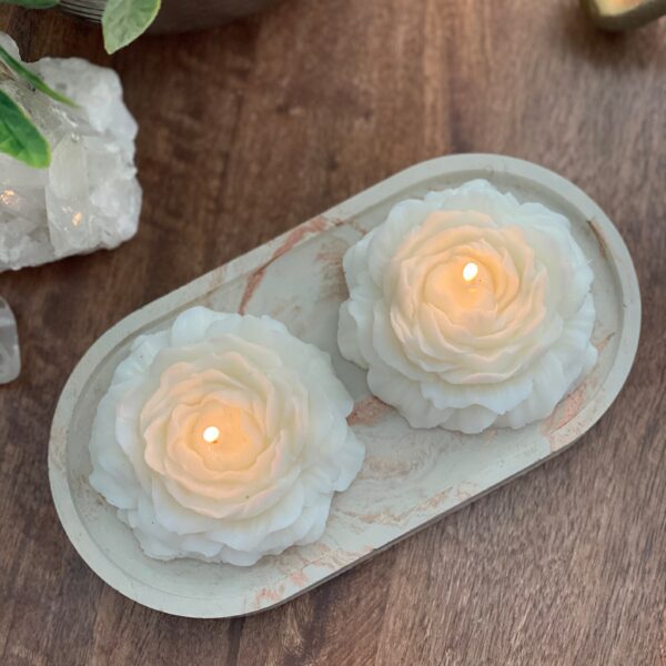 2 Pack Large Peony Candles