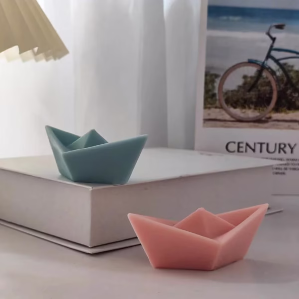 2Pcs Paper Boat Candles