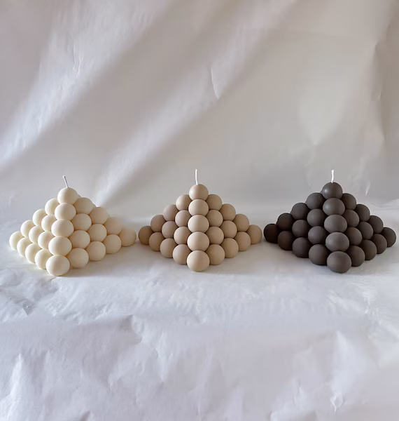 Mountain Pyramid Bubble Candles