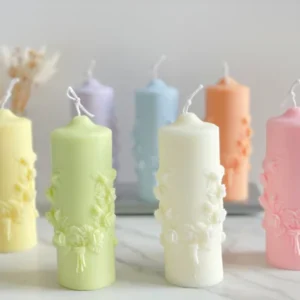 Rose Bouquet Pillar Scented Candles