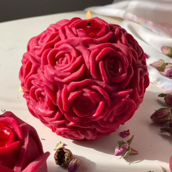 Big Rose Flower Candle