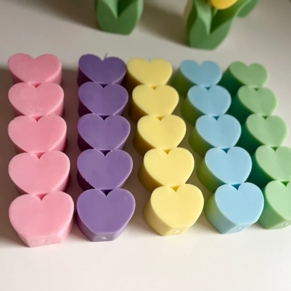 Love Heart Pillar Candle