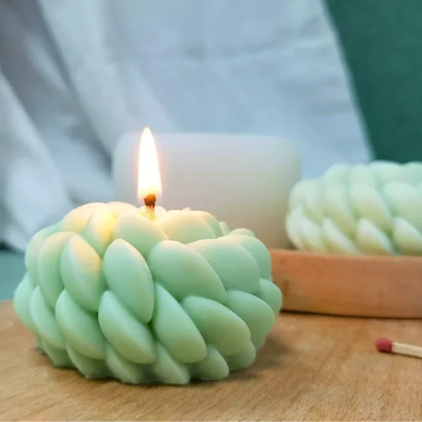 3D Round Flower Candle