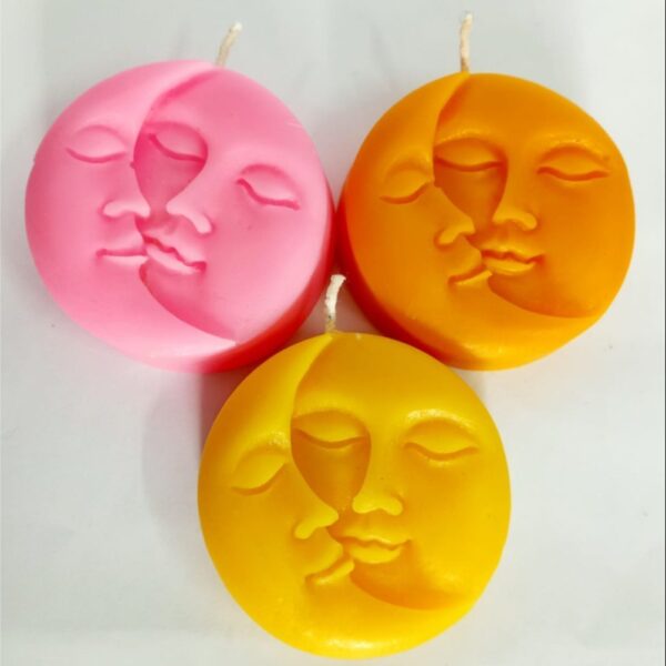 Moon Sun Face Candles