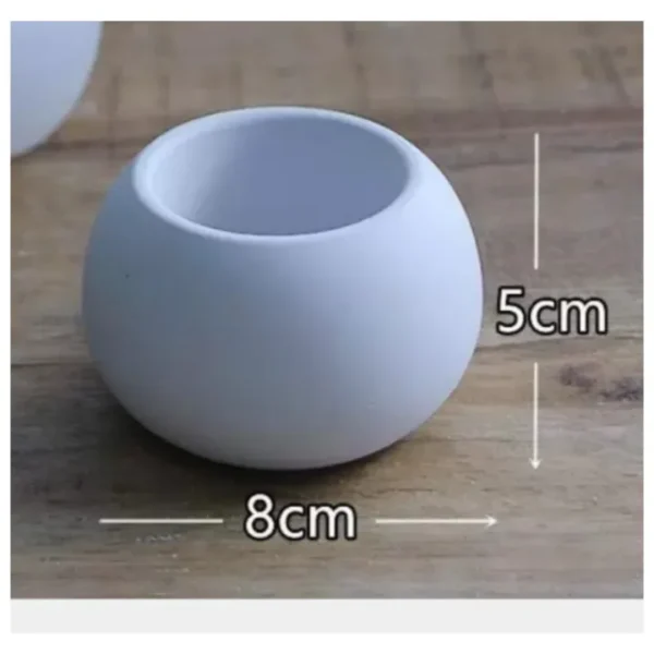 Mini Spherical Candle Pot Concrete Pots Home Fragrances Home Made Candles | Witty Stone - Image 8