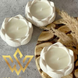 Concrete Lotus Candle