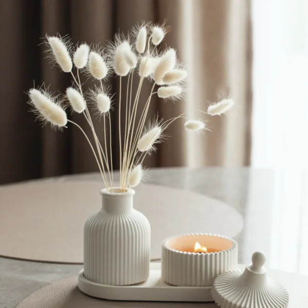 Vase Candle Jar Tray Set