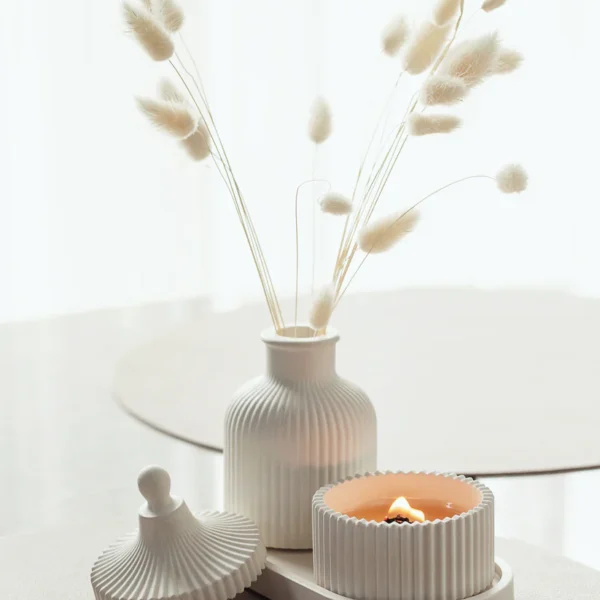Vase Candle Jar Tray Set