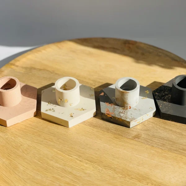 2Pcs Hexagon Candle Holder