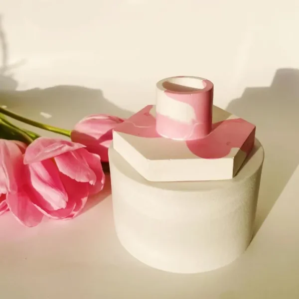 2Pcs Hexagon Candle Holder