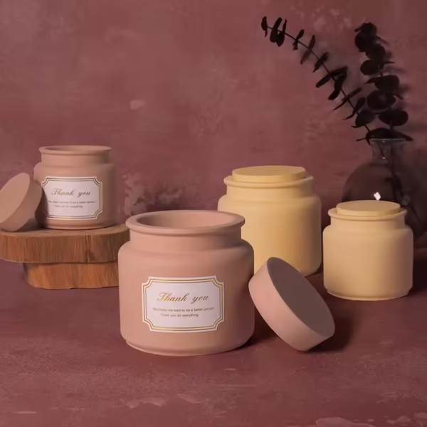 Round Honey Candle Jar