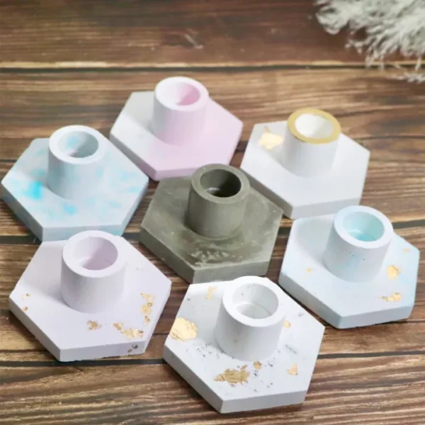 2Pcs Hexagon Candle Holder