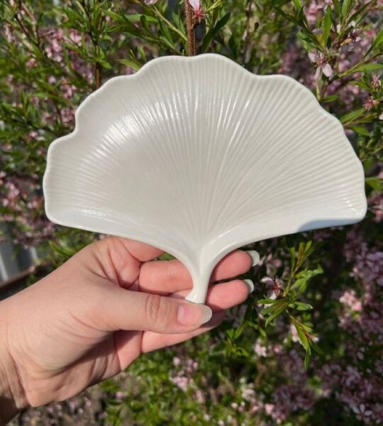 Concrete Ginkgo Leaf Tray